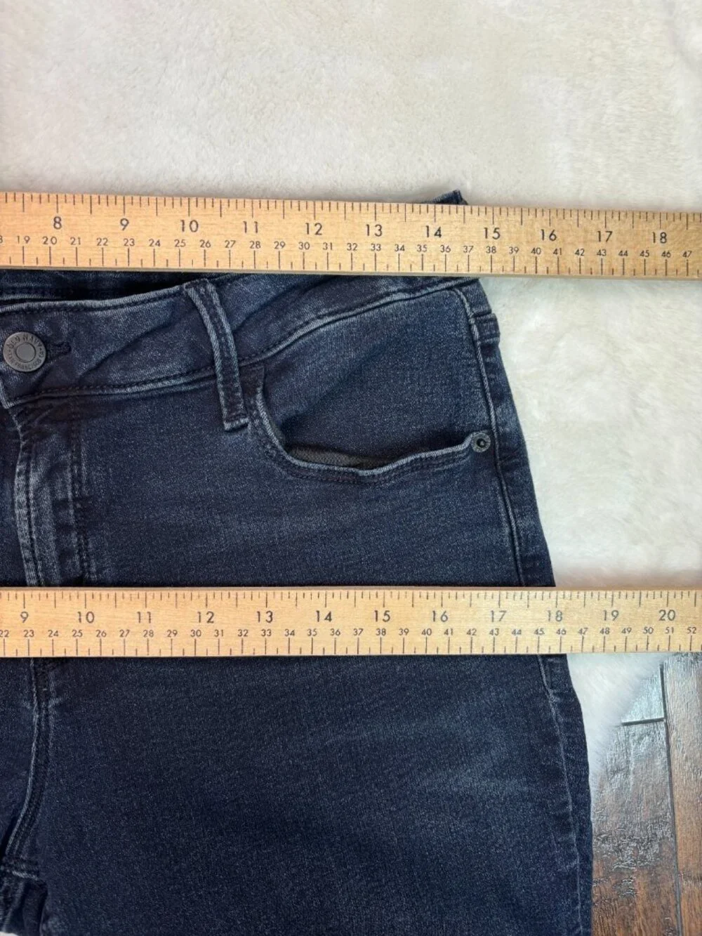 Old Navy Jeans 12 Rockstar Super Skinny Ankle Mid-Rise Stretch Blue Dark Wash